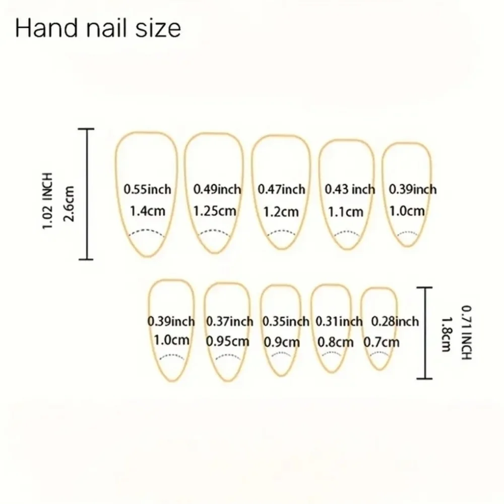 24 Pieces Fake Press On Nails